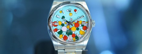 NEW!!! Rolex Oyster Perpetual Turquoise Blue Celebration Motif Dial 36 mm REF.126000 (NEW Thai AD 06/2024)