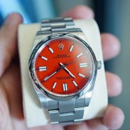 Rolex Oyster Perpetual Coral Red Dial 41 mm REF.124300 (09/2020)